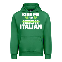 Emerald kiss me im italian t  shirt kiss me i'm irish italian patriotic st pat Urban Hoodie - linhVisuals