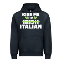Navy kiss me im italian t  shirt kiss me i'm irish italian patriotic st pat Urban Hoodie - linhVisuals