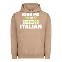 Pigment Burro kiss me im italian t  shirt kiss me i'm irish italian patriotic st pat Urban Hoodie - linhVisuals