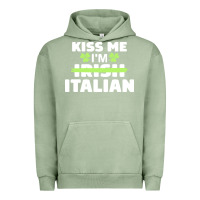 Pigment Oil Green kiss me im italian t  shirt kiss me i'm irish italian patriotic st pat Urban Hoodie - linhVisuals