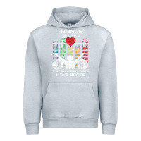 Heather Grey trance music retro vintage dj gift t shirt Urban Hoodie - linhVisuals