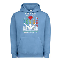 Pigment Pebble Blue trance music retro vintage dj gift t shirt Urban Hoodie - linhVisuals