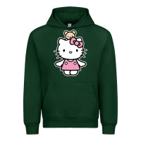 Forest Green kitty Urban Hoodie - linhVisuals