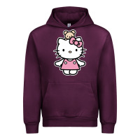 Mauve Wine kitty Urban Hoodie - linhVisuals