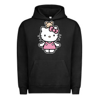 Pigment Black kitty Urban Hoodie - linhVisuals