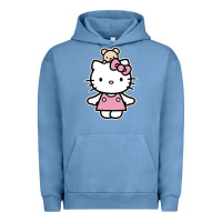 Pigment Pebble Blue kitty Urban Hoodie - linhVisuals