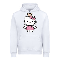White kitty Urban Hoodie - linhVisuals