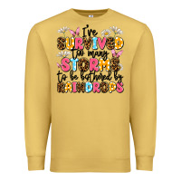 Antique Gold i've survived too many storms Premium Sweatshirt - JahusDesignShop