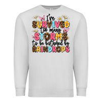 Dove Grey i've survived too many storms Premium Sweatshirt - JahusDesignShop