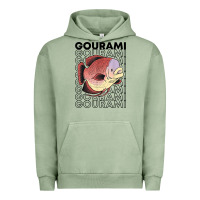 Pigment Oil Green giant gourami fish 80's monster fish keeper tropical fish t shirt Urban Hoodie - linhVisuals