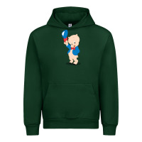 Forest Green porky pig Urban Hoodie - linhVisuals
