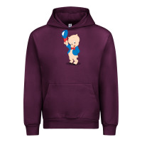 Mauve Wine porky pig Urban Hoodie - linhVisuals