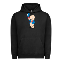 Pigment Black porky pig Urban Hoodie - linhVisuals