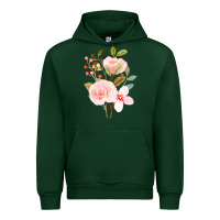 Forest Green Bouquet Floral Urban Hoodie - linhVisuals