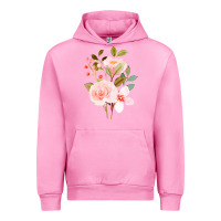 Fuchsia Pink Bouquet Floral Urban Hoodie - linhVisuals