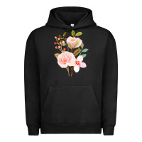 Pigment Black Bouquet Floral Urban Hoodie - linhVisuals