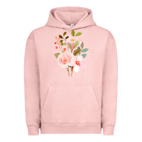 Pigment Salmon Bouquet Floral Urban Hoodie - linhVisuals