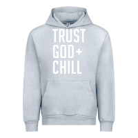 Heather Grey trust god and chill tee vintage pullover hoodie Urban Hoodie - linhVisuals
