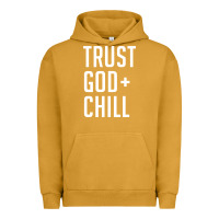 Pigment Peanut Butter trust god and chill tee vintage pullover hoodie Urban Hoodie - linhVisuals