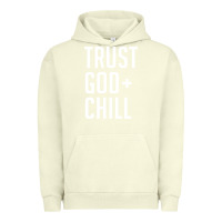 Pigment Pistachio trust god and chill tee vintage pullover hoodie Urban Hoodie - linhVisuals