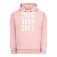 Pigment Salmon trust god and chill tee vintage pullover hoodie Urban Hoodie - linhVisuals