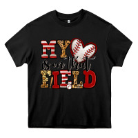 Black my heart is on that field baseball Heavy Core Tee - Jasminsmagicworld