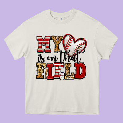 My Heart Is On That Field Baseball Heavy Core Tee Designed By Jasminsmagicworld