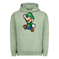 Pigment Oil Green paper luigi Urban Hoodie - linhVisuals
