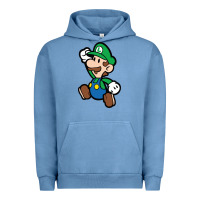 Pigment Pebble Blue paper luigi Urban Hoodie - linhVisuals