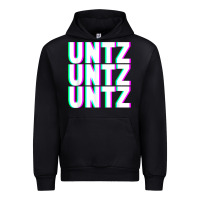 Black untz untz untz techno dubstep riddim raver dj party t shirt Urban Hoodie - linhVisuals