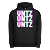 Pigment Black untz untz untz techno dubstep riddim raver dj party t shirt Urban Hoodie - linhVisuals