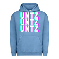 Pigment Pebble Blue untz untz untz techno dubstep riddim raver dj party t shirt Urban Hoodie - linhVisuals