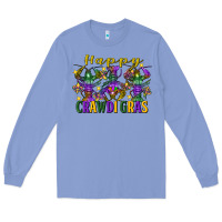 Colony Blue happy crawdi gras mardi gras crawfish Long Sleeve Tee - FaDigitalArtStudio