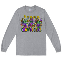 Heather Grey happy crawdi gras mardi gras crawfish Long Sleeve Tee - FaDigitalArtStudio