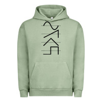 Pigment Oil Green vintage analog synthesizer techno waveform   synth nerd raglan basebal Urban Hoodie - linhVisuals