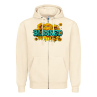 Sandshell glitter blessed with sunflowers Zipper Hoodie - AdoDesignShop