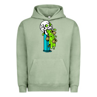 Pigment Oil Green skull pez Urban Hoodie - linhVisuals