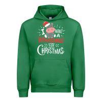 Emerald i want hippopotamus for christmas hippo xmas gift Urban Hoodie - linhVisuals
