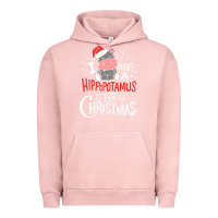 Pigment Salmon i want hippopotamus for christmas hippo xmas gift Urban Hoodie - linhVisuals