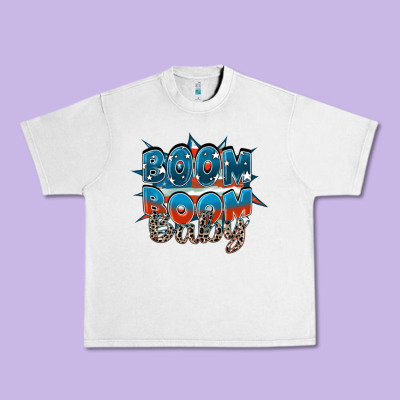 Boom Boom Baby Urban Heavy Tee Designed By Fadigitalartstudio