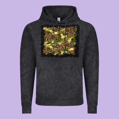 Camouflage And Leopard Background Vintage Hoodie Designed By Bundleandbundleshop