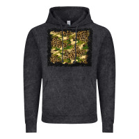 Vintage Black camouflage and leopard background Vintage Hoodie - BundleAndBundleShop