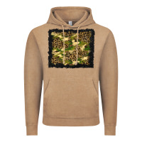 Vintage Coffee camouflage and leopard background Vintage Hoodie - BundleAndBundleShop