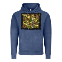 Vintage Denim camouflage and leopard background Vintage Hoodie - BundleAndBundleShop