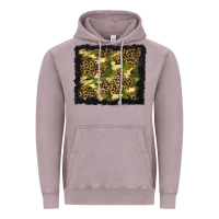 Vintage Zinc camouflage and leopard background Vintage Hoodie - BundleAndBundleShop