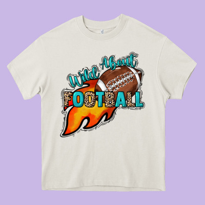 Wild About Football Heavy Core Tee Designed By Howdyjamesfarm