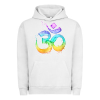 Pigment Lunar Rock womens om symbol   psy trance goa yoga meditation buddhism buddhist v Urban Hoodie - linhVisuals