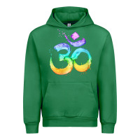 Emerald womens om symbol   psy trance goa yoga meditation buddhism buddhist v Urban Hoodie - linhVisuals