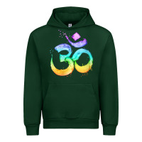 Forest Green womens om symbol   psy trance goa yoga meditation buddhism buddhist v Urban Hoodie - linhVisuals