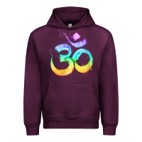 Mauve Wine womens om symbol   psy trance goa yoga meditation buddhism buddhist v Urban Hoodie - linhVisuals